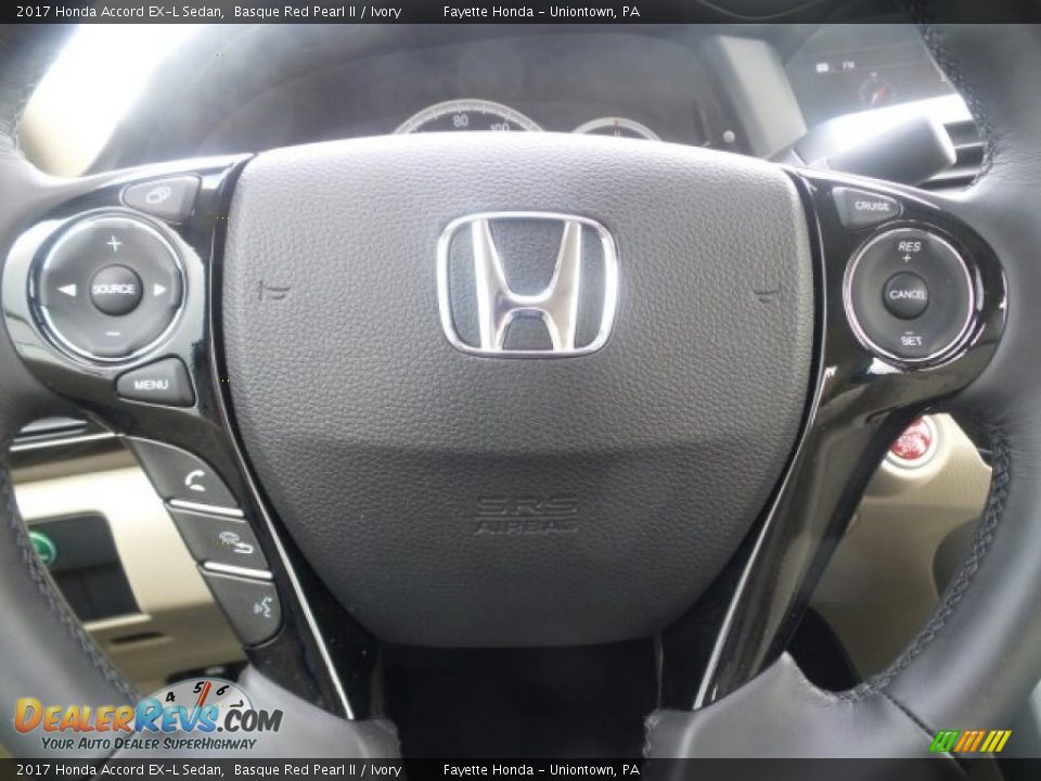 2017 Honda Accord EX-L Sedan Basque Red Pearl II / Ivory Photo #13