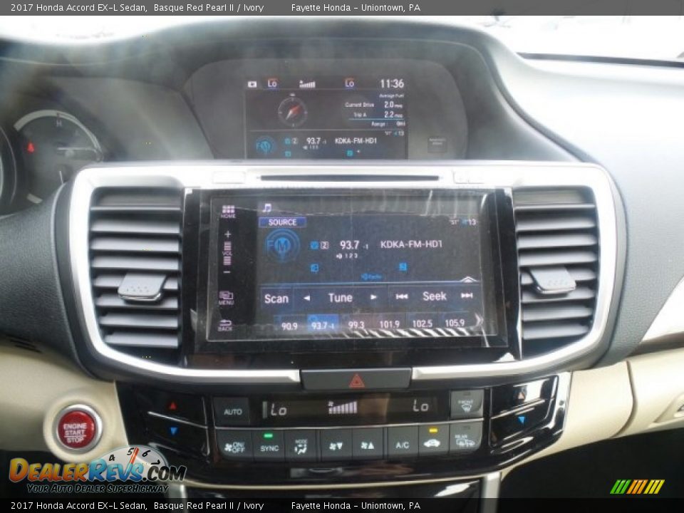 2017 Honda Accord EX-L Sedan Basque Red Pearl II / Ivory Photo #15