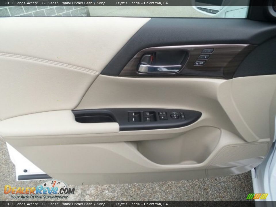 2017 Honda Accord EX-L Sedan White Orchid Pearl / Ivory Photo #9