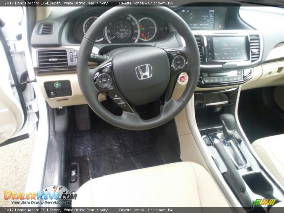 2017 Honda Accord EX-L Sedan White Orchid Pearl / Ivory Photo #12