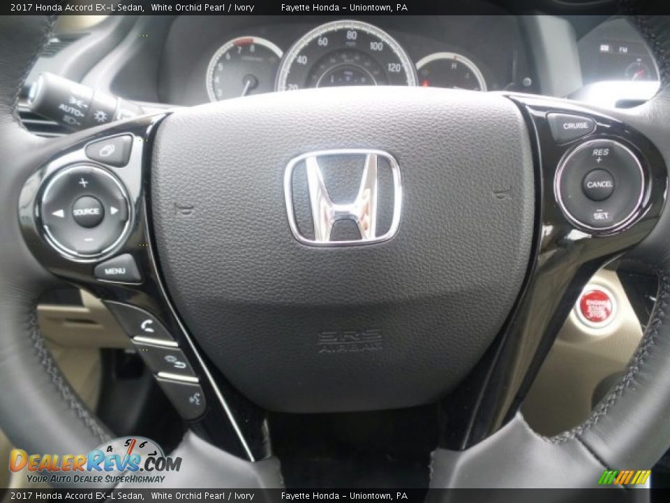 2017 Honda Accord EX-L Sedan White Orchid Pearl / Ivory Photo #13