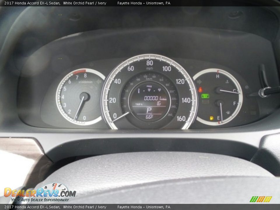 2017 Honda Accord EX-L Sedan White Orchid Pearl / Ivory Photo #14