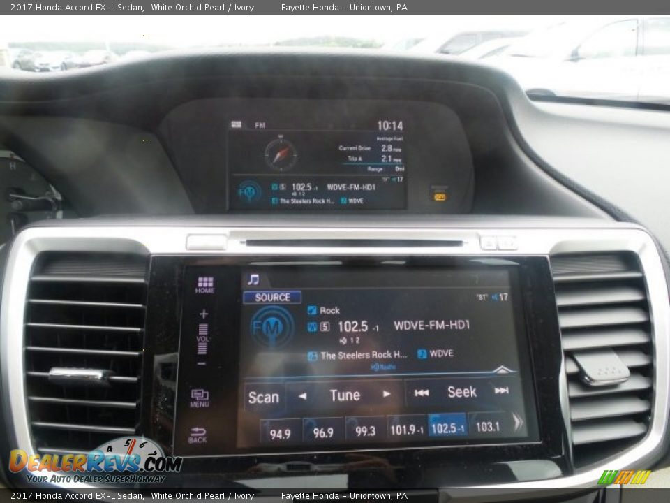 2017 Honda Accord EX-L Sedan White Orchid Pearl / Ivory Photo #15