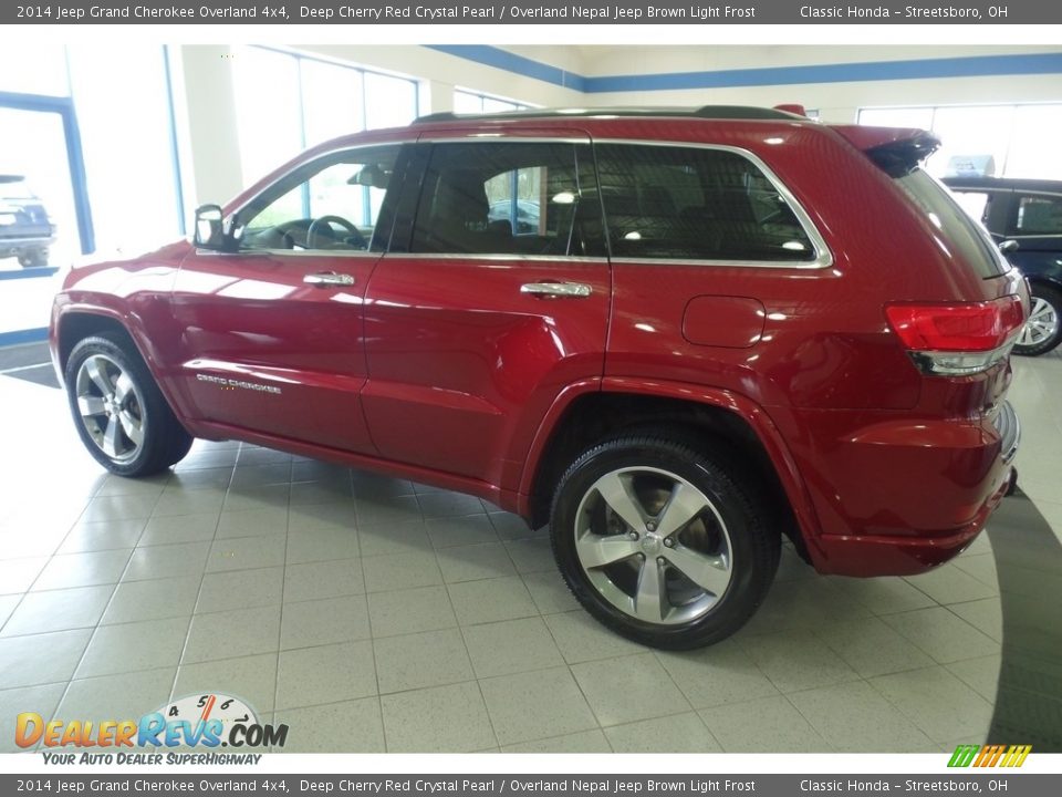 2014 Jeep Grand Cherokee Overland 4x4 Deep Cherry Red Crystal Pearl / Overland Nepal Jeep Brown Light Frost Photo #2