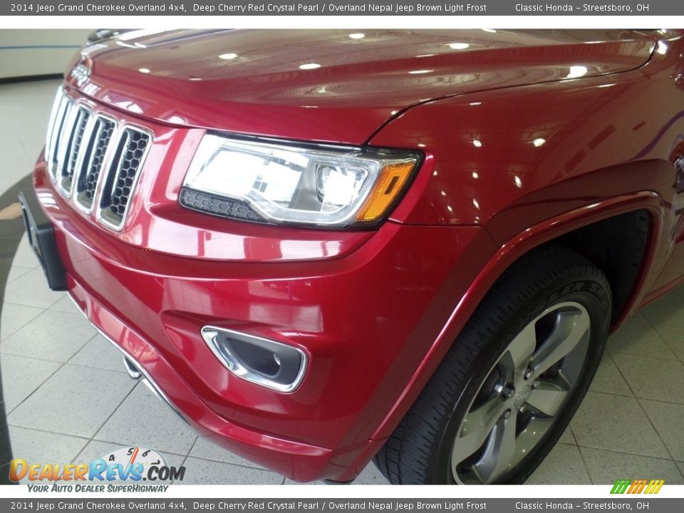 2014 Jeep Grand Cherokee Overland 4x4 Deep Cherry Red Crystal Pearl / Overland Nepal Jeep Brown Light Frost Photo #5