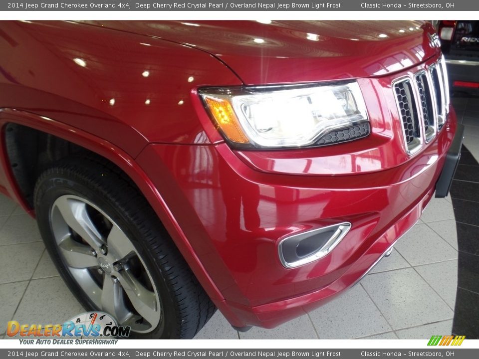 2014 Jeep Grand Cherokee Overland 4x4 Deep Cherry Red Crystal Pearl / Overland Nepal Jeep Brown Light Frost Photo #10