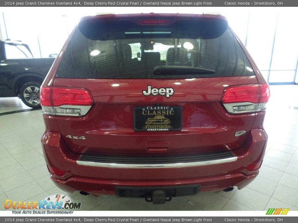 2014 Jeep Grand Cherokee Overland 4x4 Deep Cherry Red Crystal Pearl / Overland Nepal Jeep Brown Light Frost Photo #12