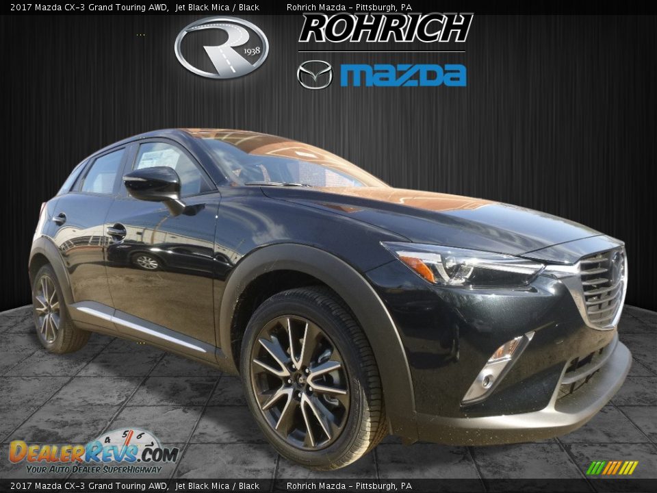 2017 Mazda CX-3 Grand Touring AWD Jet Black Mica / Black Photo #1