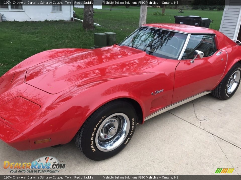 1974 Chevrolet Corvette Stingray Coupe Torch Red / Saddle Photo #1