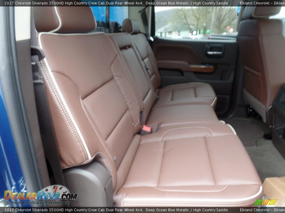Rear Seat of 2017 Chevrolet Silverado 3500HD High Country Crew Cab Dual Rear Wheel 4x4 Photo #13