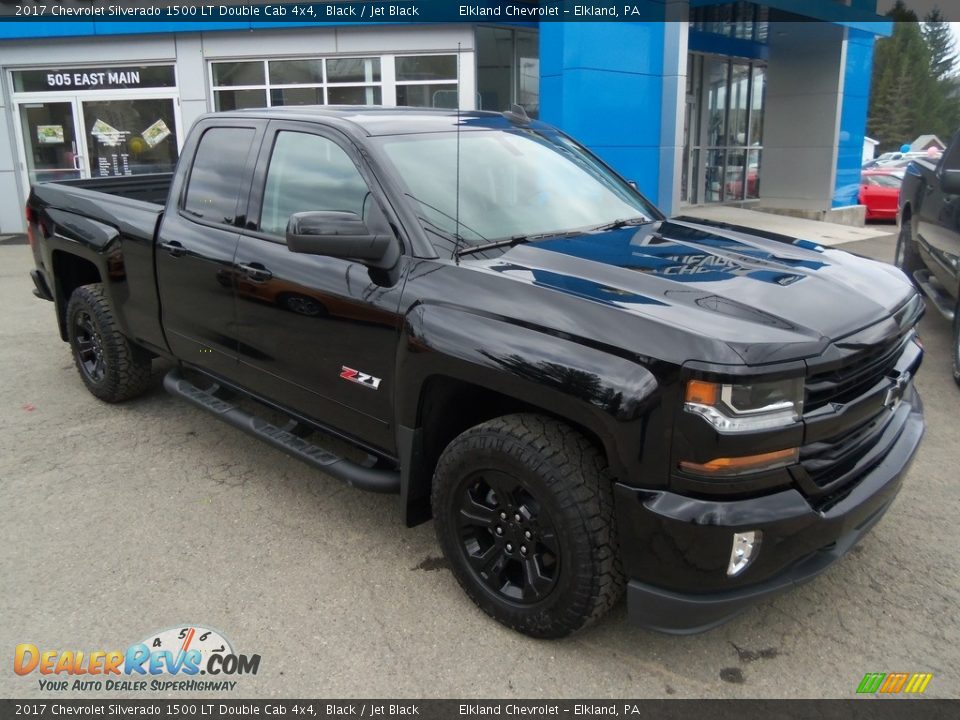 2017 Chevrolet Silverado 1500 LT Double Cab 4x4 Black / Jet Black Photo #2