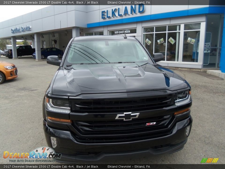 2017 Chevrolet Silverado 1500 LT Double Cab 4x4 Black / Jet Black Photo #3