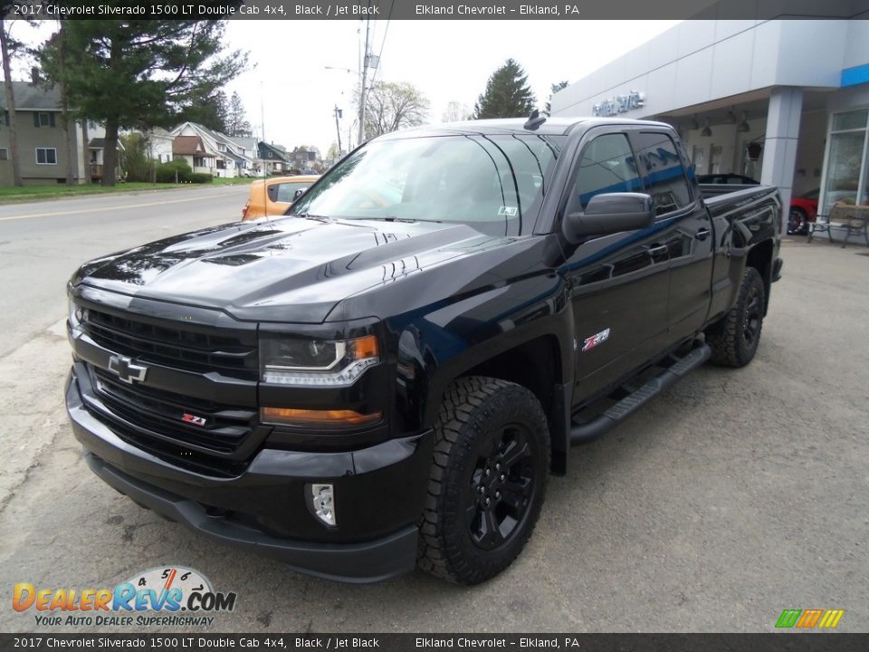 2017 Chevrolet Silverado 1500 LT Double Cab 4x4 Black / Jet Black Photo #4