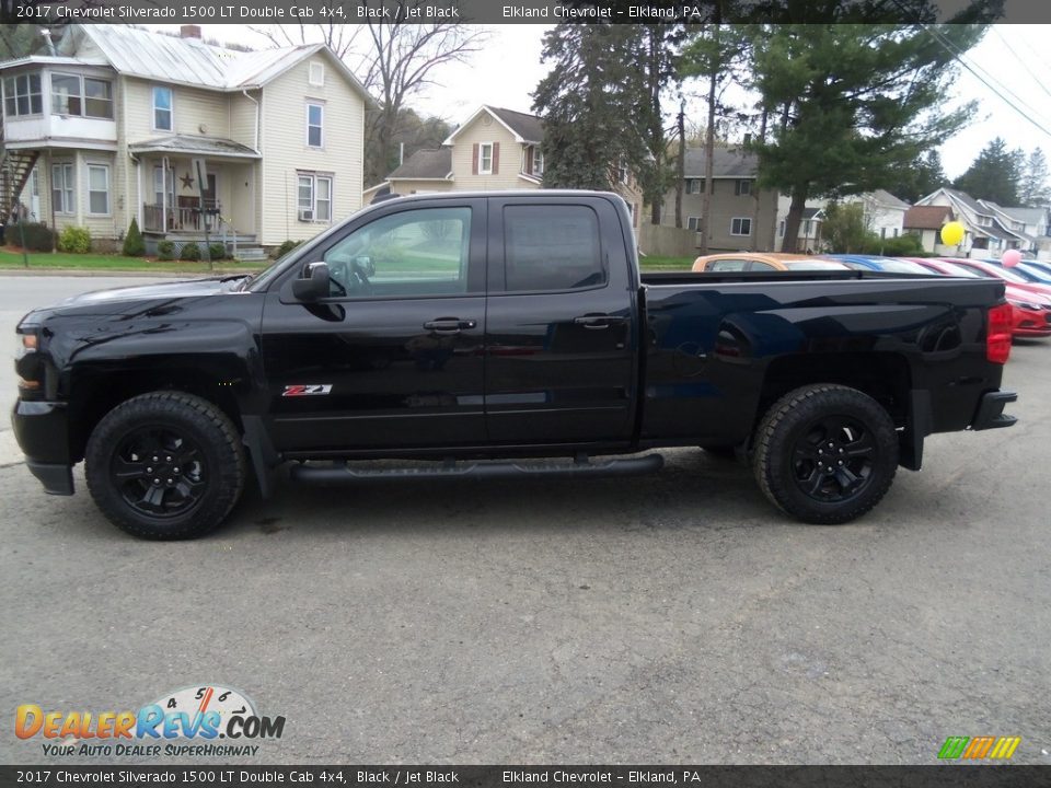 2017 Chevrolet Silverado 1500 LT Double Cab 4x4 Black / Jet Black Photo #8