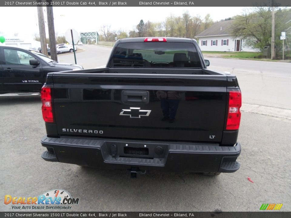 2017 Chevrolet Silverado 1500 LT Double Cab 4x4 Black / Jet Black Photo #10