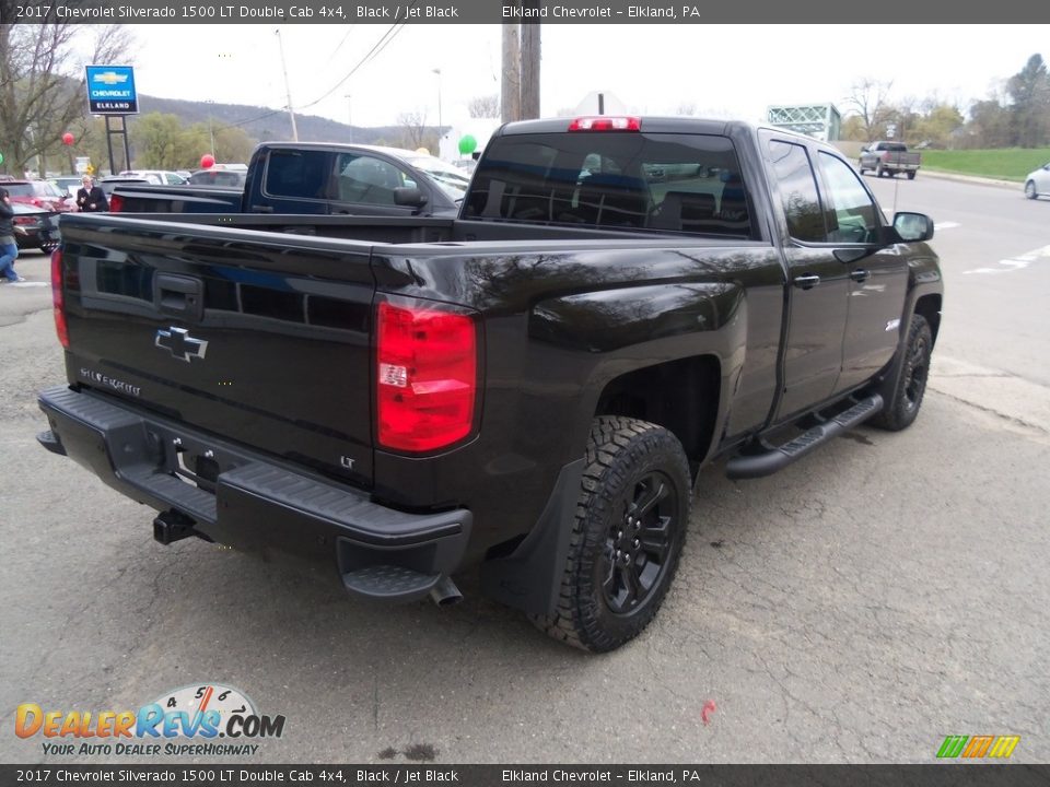 2017 Chevrolet Silverado 1500 LT Double Cab 4x4 Black / Jet Black Photo #12