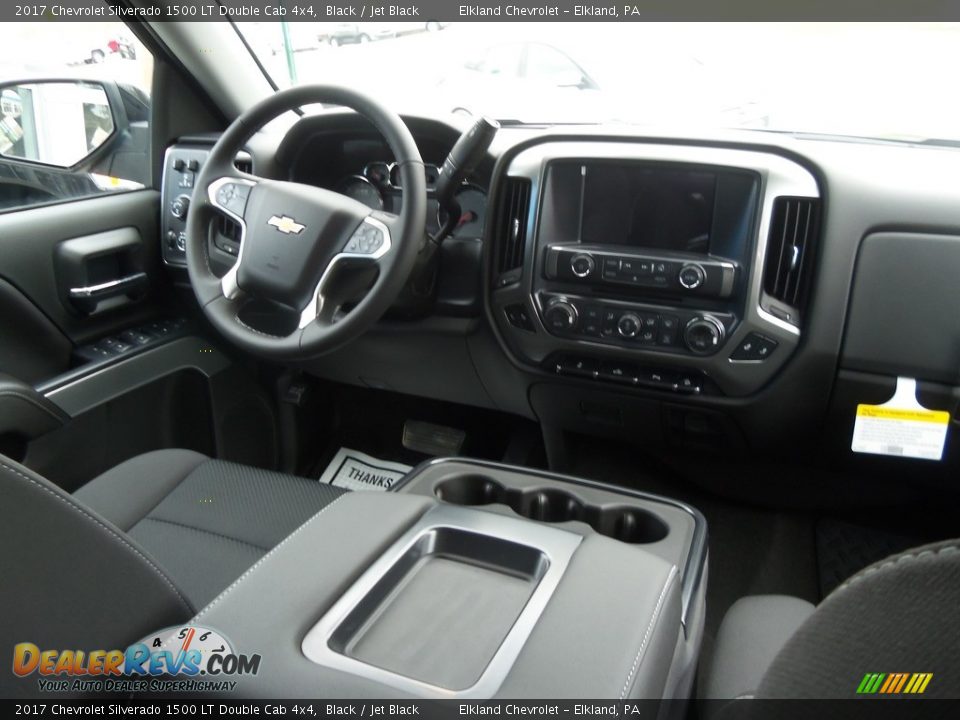 2017 Chevrolet Silverado 1500 LT Double Cab 4x4 Black / Jet Black Photo #14