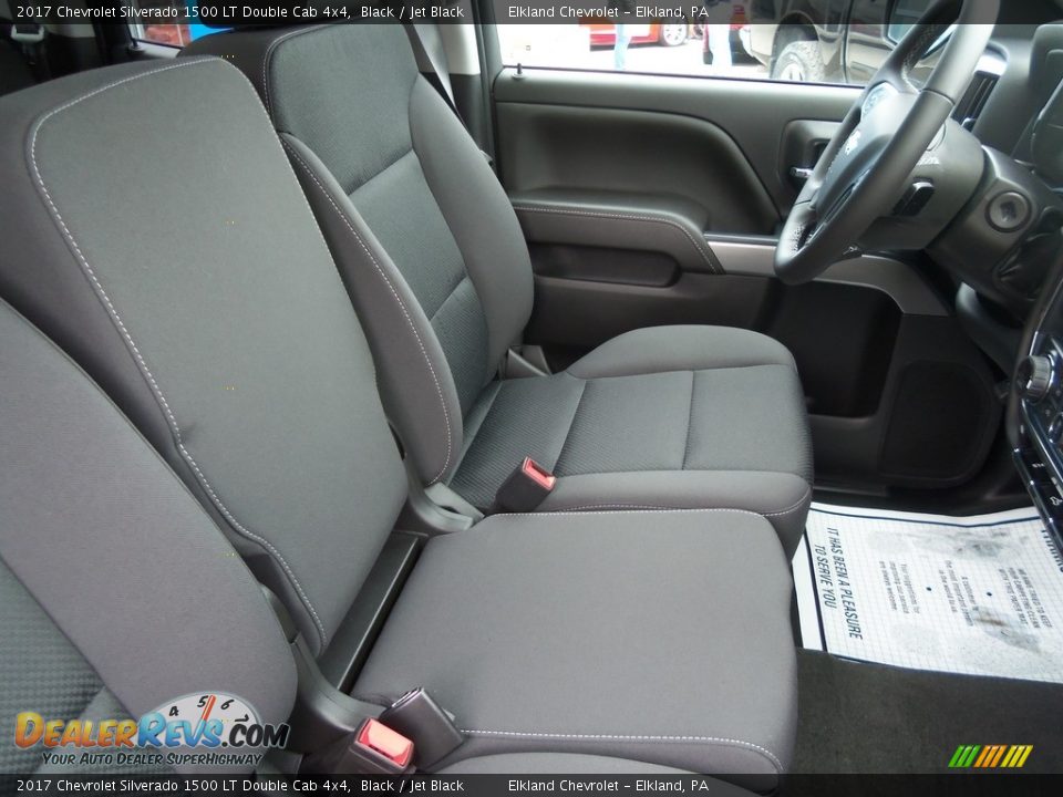 2017 Chevrolet Silverado 1500 LT Double Cab 4x4 Black / Jet Black Photo #17
