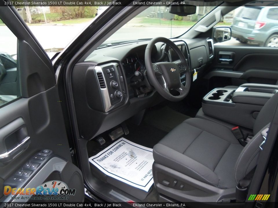 2017 Chevrolet Silverado 1500 LT Double Cab 4x4 Black / Jet Black Photo #19