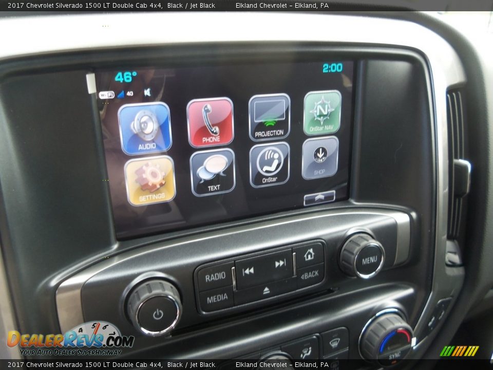 2017 Chevrolet Silverado 1500 LT Double Cab 4x4 Black / Jet Black Photo #21