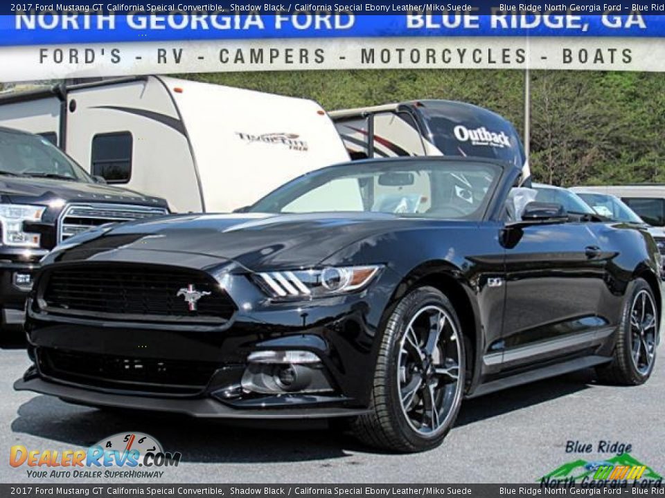 2017 Ford Mustang GT California Speical Convertible Shadow Black / California Special Ebony Leather/Miko Suede Photo #1