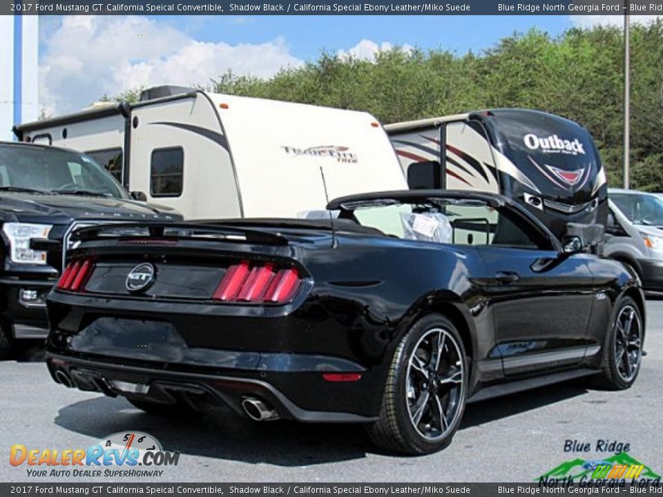 2017 Ford Mustang GT California Speical Convertible Shadow Black / California Special Ebony Leather/Miko Suede Photo #6