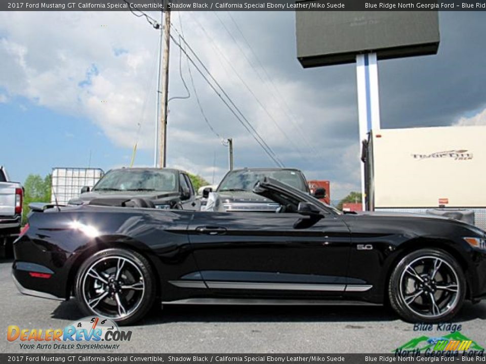 2017 Ford Mustang GT California Speical Convertible Shadow Black / California Special Ebony Leather/Miko Suede Photo #7