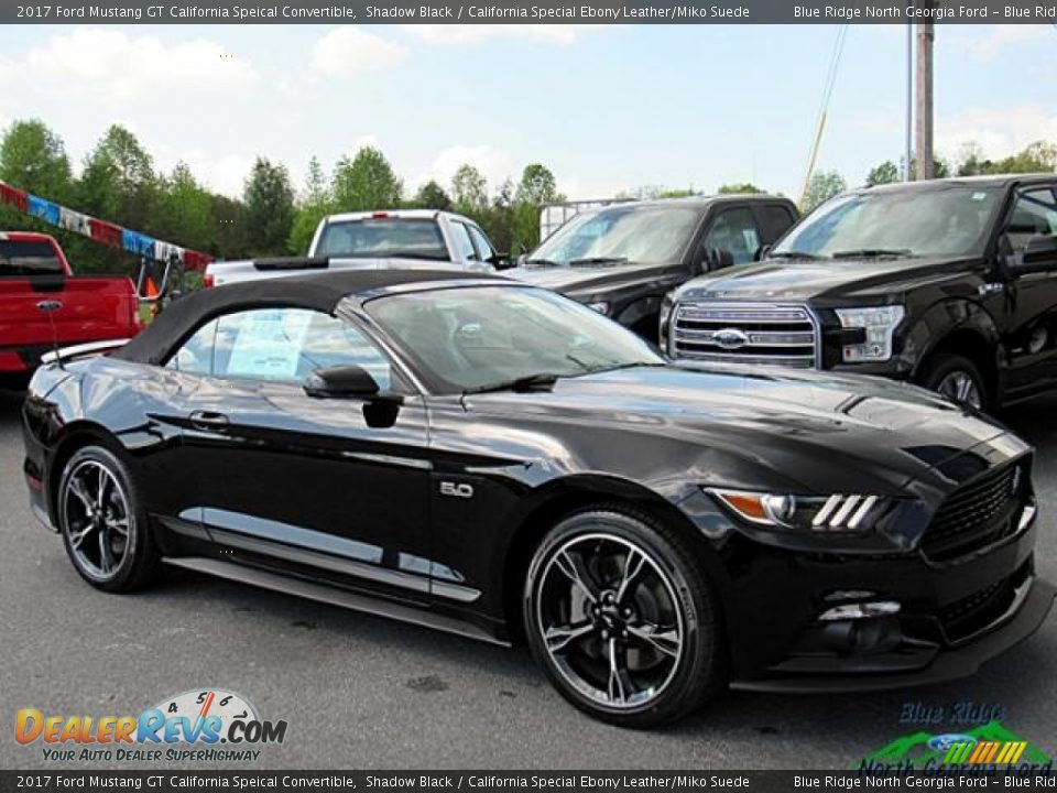 2017 Ford Mustang GT California Speical Convertible Shadow Black / California Special Ebony Leather/Miko Suede Photo #10