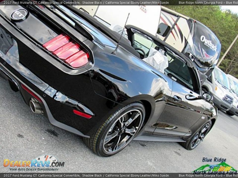 2017 Ford Mustang GT California Speical Convertible Shadow Black / California Special Ebony Leather/Miko Suede Photo #34