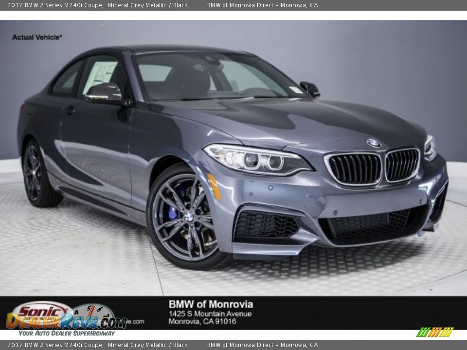 2017 BMW 2 Series M240i Coupe Mineral Grey Metallic / Black Photo #1