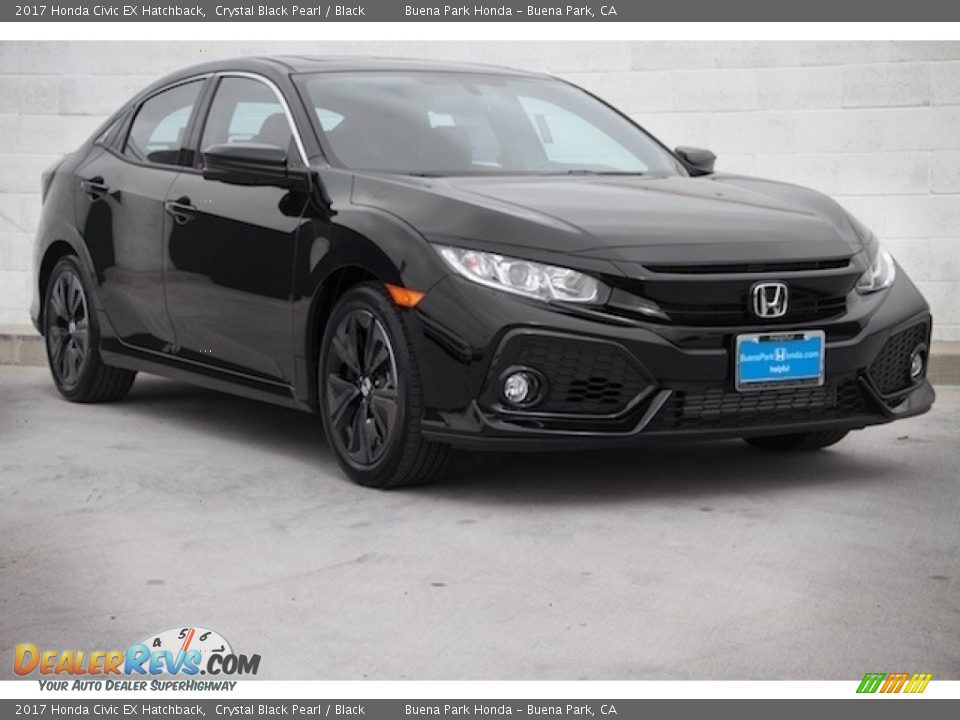 2017 Honda Civic EX Hatchback Crystal Black Pearl / Black Photo #1