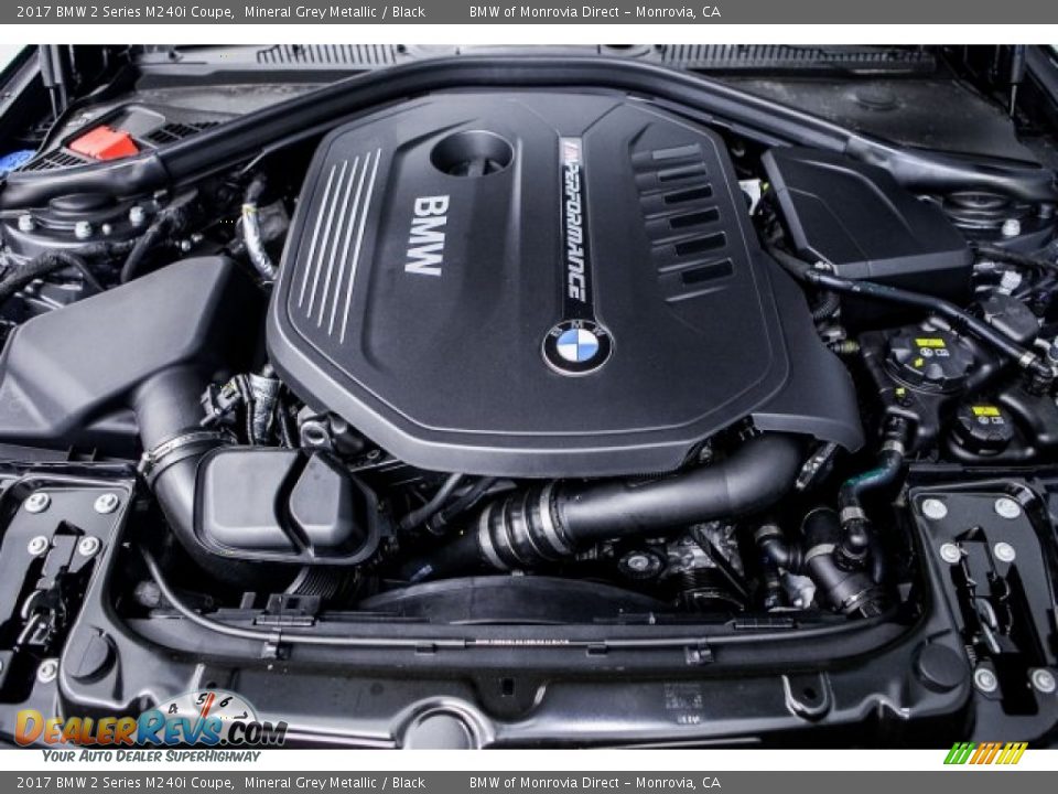 2017 BMW 2 Series M240i Coupe Mineral Grey Metallic / Black Photo #8