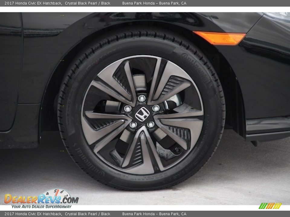 2017 Honda Civic EX Hatchback Crystal Black Pearl / Black Photo #4