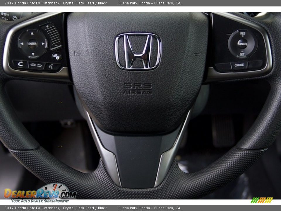 2017 Honda Civic EX Hatchback Crystal Black Pearl / Black Photo #8