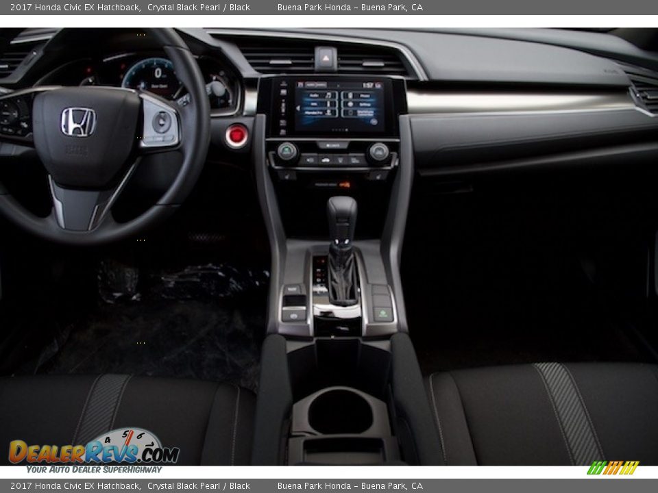 2017 Honda Civic EX Hatchback Crystal Black Pearl / Black Photo #12