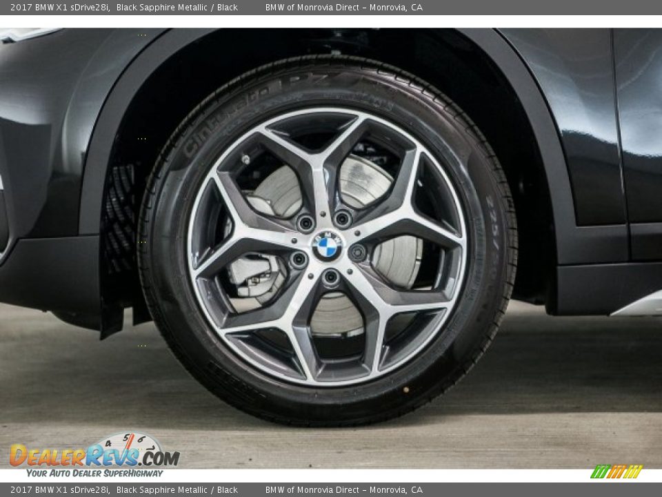 2017 BMW X1 sDrive28i Black Sapphire Metallic / Black Photo #9