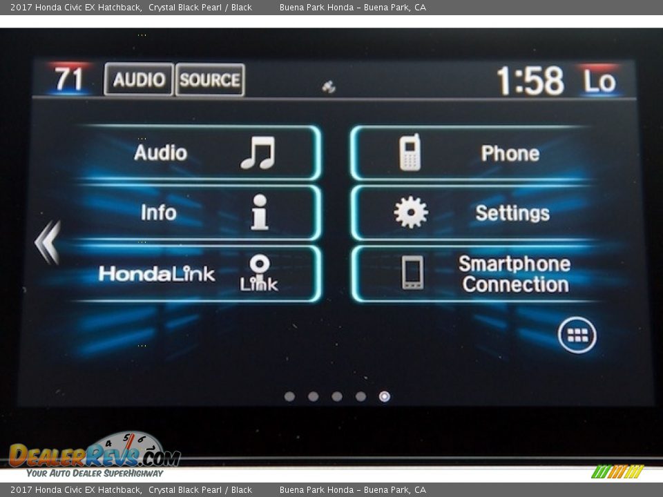 2017 Honda Civic EX Hatchback Crystal Black Pearl / Black Photo #16