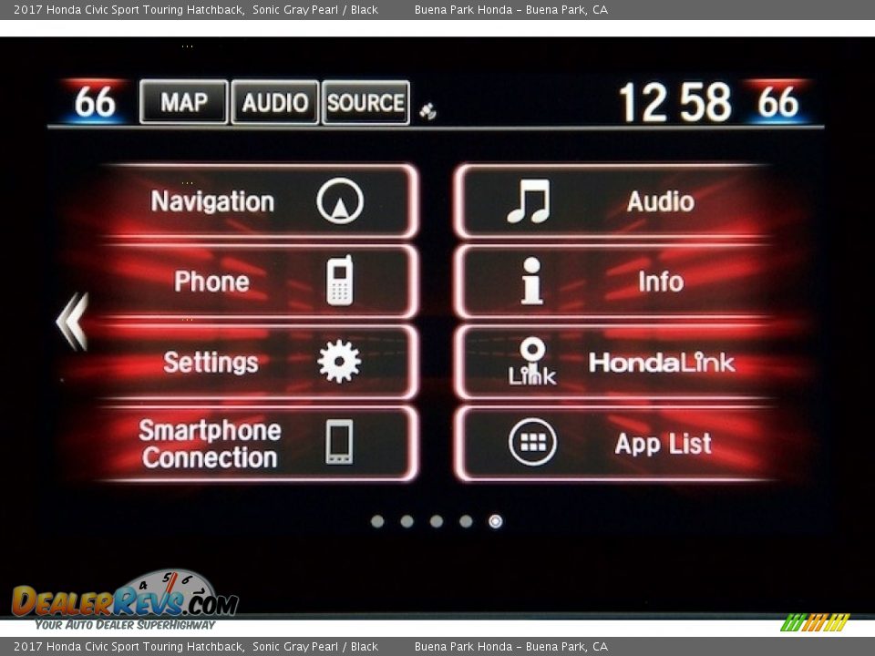 2017 Honda Civic Sport Touring Hatchback Sonic Gray Pearl / Black Photo #16
