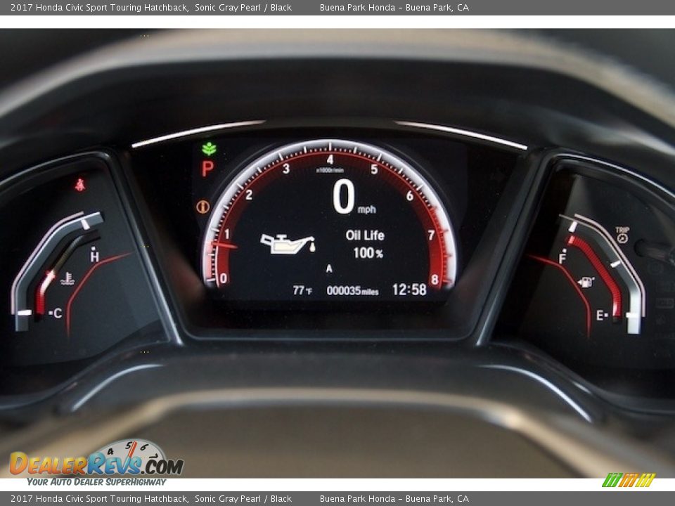 2017 Honda Civic Sport Touring Hatchback Sonic Gray Pearl / Black Photo #17