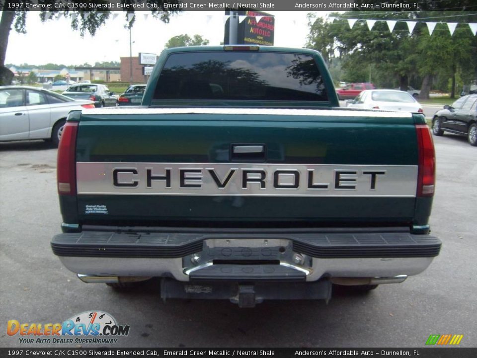 1997 Chevrolet C/K C1500 Silverado Extended Cab Emerald Green Metallic / Neutral Shale Photo #4