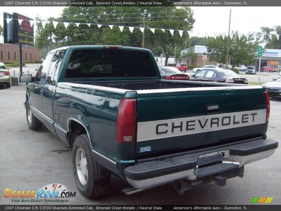 1997 Chevrolet C/K C1500 Silverado Extended Cab Emerald Green Metallic / Neutral Shale Photo #5