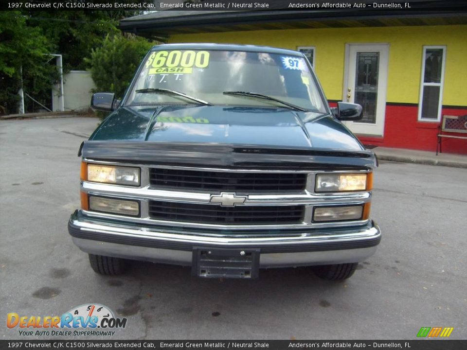 1997 Chevrolet C/K C1500 Silverado Extended Cab Emerald Green Metallic / Neutral Shale Photo #8