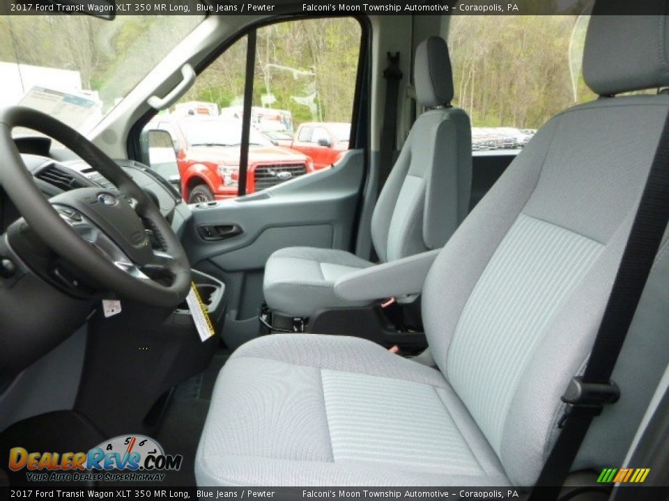 Pewter Interior - 2017 Ford Transit Wagon XLT 350 MR Long Photo #10