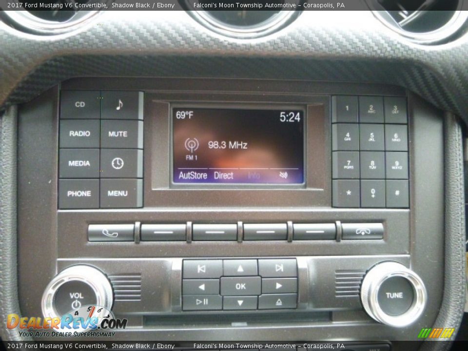2017 Ford Mustang V6 Convertible Shadow Black / Ebony Photo #13