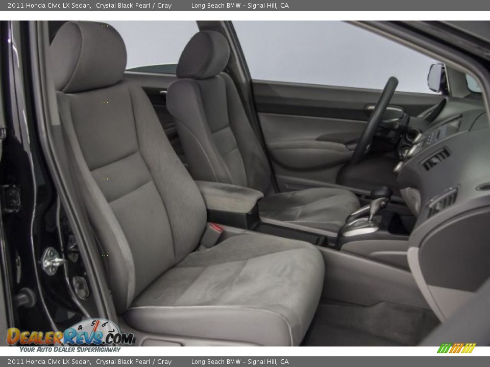 2011 Honda Civic LX Sedan Crystal Black Pearl / Gray Photo #6