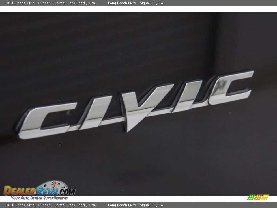 2011 Honda Civic LX Sedan Crystal Black Pearl / Gray Photo #7