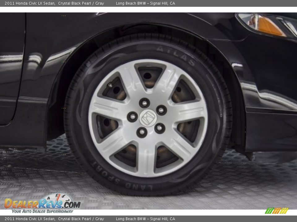 2011 Honda Civic LX Sedan Crystal Black Pearl / Gray Photo #8