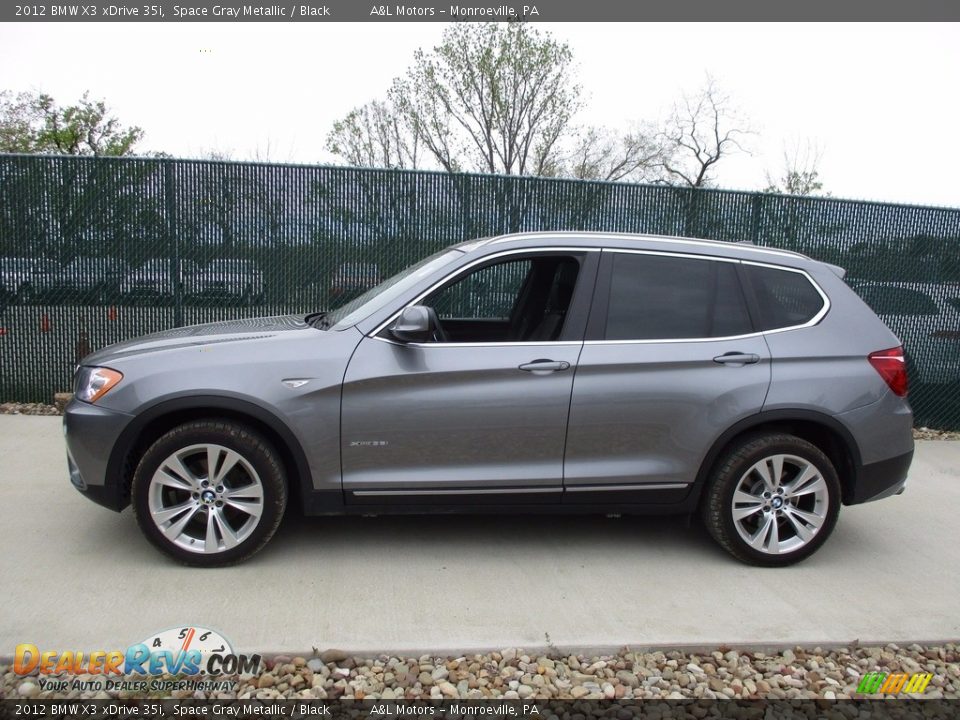 2012 BMW X3 xDrive 35i Space Gray Metallic / Black Photo #8