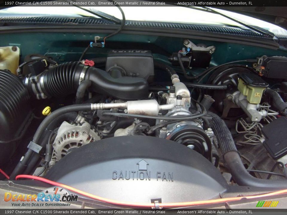 1997 Chevrolet C/K C1500 Silverado Extended Cab Emerald Green Metallic / Neutral Shale Photo #27