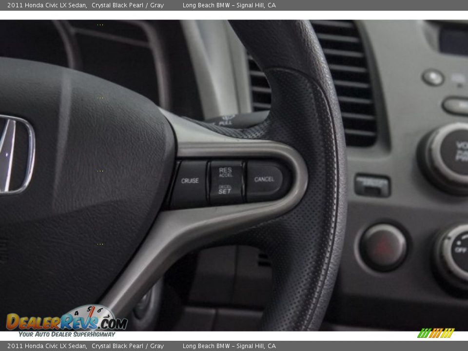2011 Honda Civic LX Sedan Crystal Black Pearl / Gray Photo #20